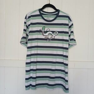 Spirited Away T-Shirt Men's Medium Haku River Dragon Studio Ghibli Anime Striped